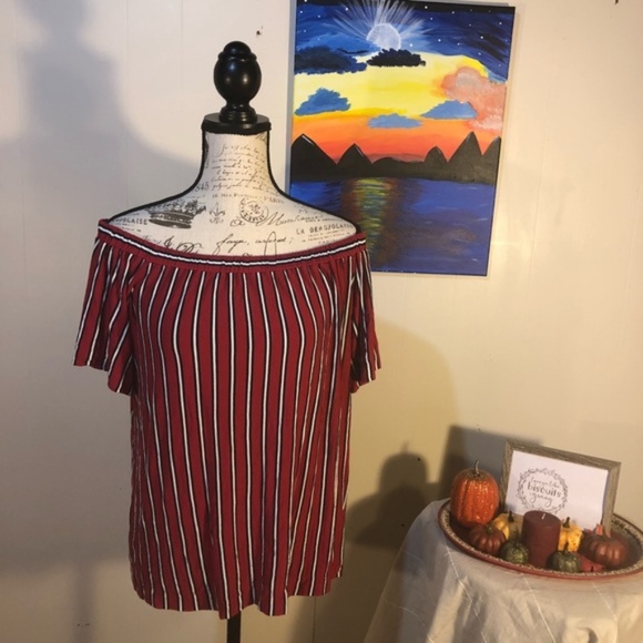 LOFT Tops - Loft boatneck tie back Blouse Sz medium